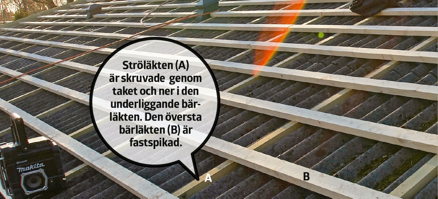 Lägga plåttak på befintligt tak Lägga plåttak på befintligt tak